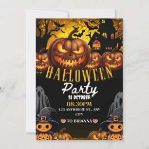 Costumes and Cocktails Adult Halloween Party Invitation