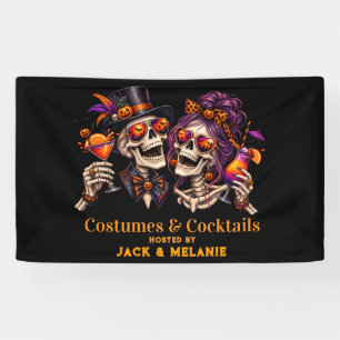 Costumes and Cocktails Adult Party Halloween  Banner