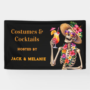 Costumes and Cocktails Adult Party Halloween  Banner