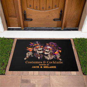 Costumes and Cocktails Adult Party Halloween Doormat