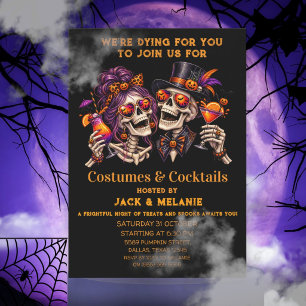 Costumes and Cocktails Adult Party Halloween Invitation