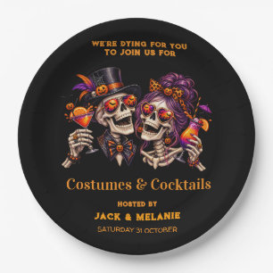Costumes and Cocktails Adult Party Halloween Paper Plates