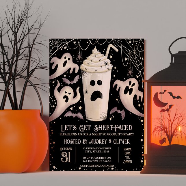 Costumes and Cocktails Ghost Halloween Invitation (Costumes and Cocktails Ghost Halloween Invitation)
