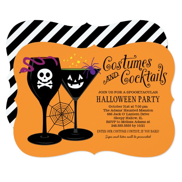 Costumes And Cocktails | Halloween Party Invitation