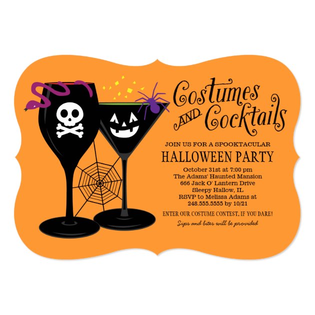 Costumes And Cocktails | Halloween Party Invitation