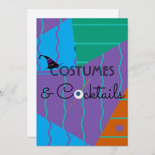 Costumes and Cocktails Halloween Party Invitation