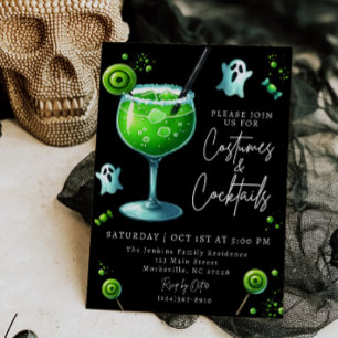 Costumes and Cocktails Halloween Party Invitation