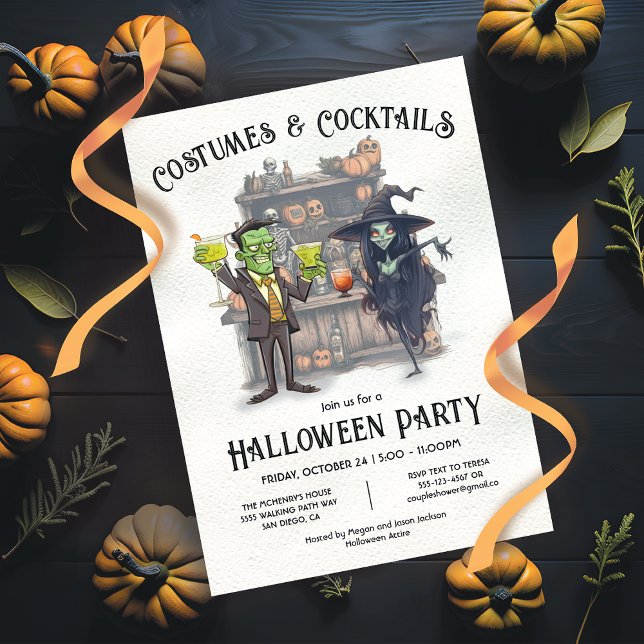 Costumes and Cocktails Halloween Party Invitation (Creator Uploaded)