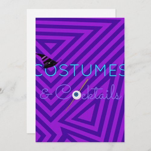 Costumes and Cocktails Halloween Party Invitation