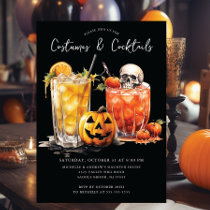 Costumes & Cocktail Halloween Party Invitation