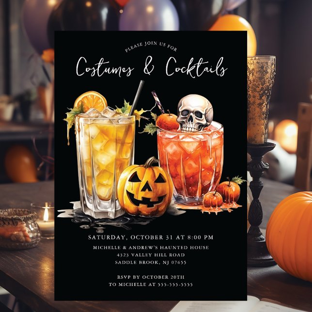 Costumes & Cocktail Halloween Party Invitation (Creator Uploaded)