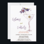 Costumes & Cocktail Scary Halloween Invitation<br><div class="desc">Cute cocktails theme Halloween party invitation. Personalize this spooktacular invite with your details.</div>