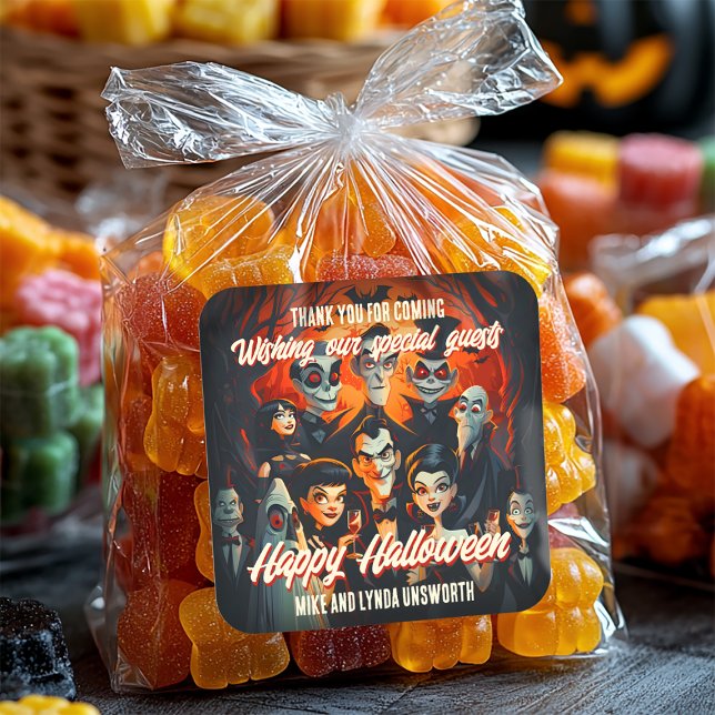 Costumes Cocktails 50s Halloween Favor Seal (Creator Uploaded)