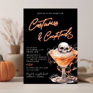 Costumes & Cocktails Adult Halloween Party  Invitation