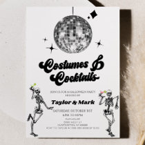 Costumes Cocktails Disco Skeleton Halloween Party Invitation