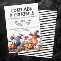 Costumes & Cocktails Halloween Party Invitation