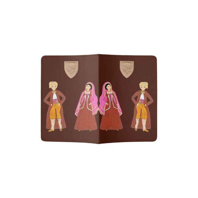Costumes from Corsica, France Passport Holder (Opened)