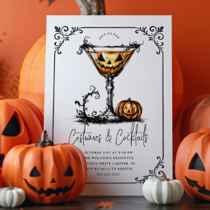 Costumes & Martinis Halloween Party Invitation