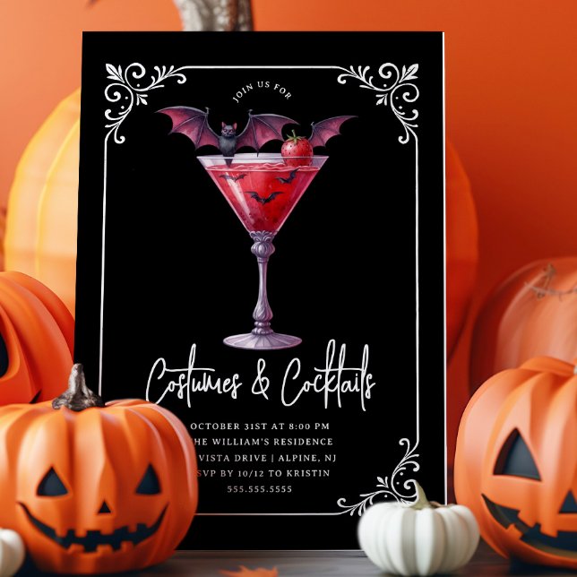 Costumes & Martinis Halloween Party Invitation (Creator Uploaded)