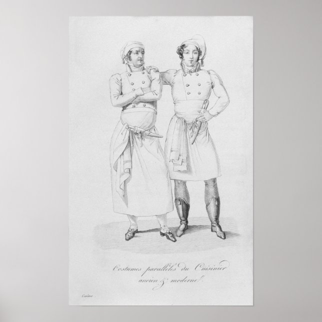 Costumes of cooks from different eras poster (Front)