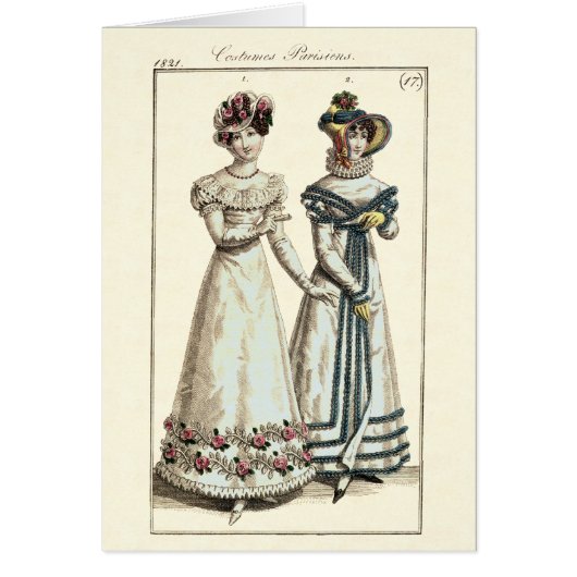 Costumes Parisiens 1821 Fashion Plate (Front)