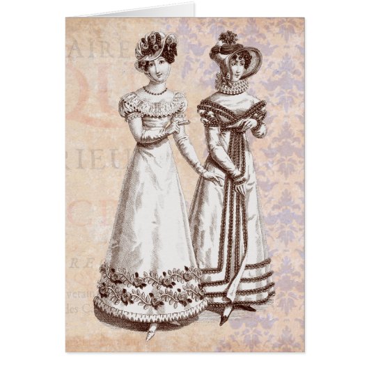 Costumes Parisiens 1821 Regency French Fashions (Front)