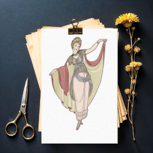 Costumes Parisiens- Dance dress, decoupage Tissue Paper