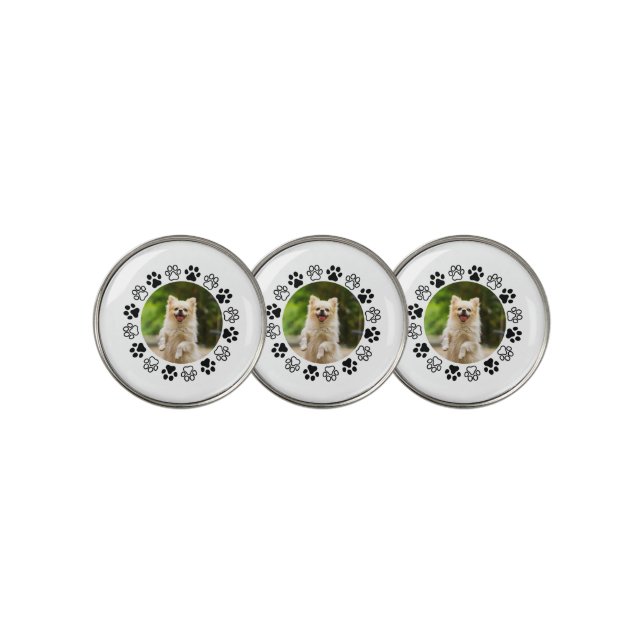 Costumizable dog portrait canine  golf ball marker (3 Up)
