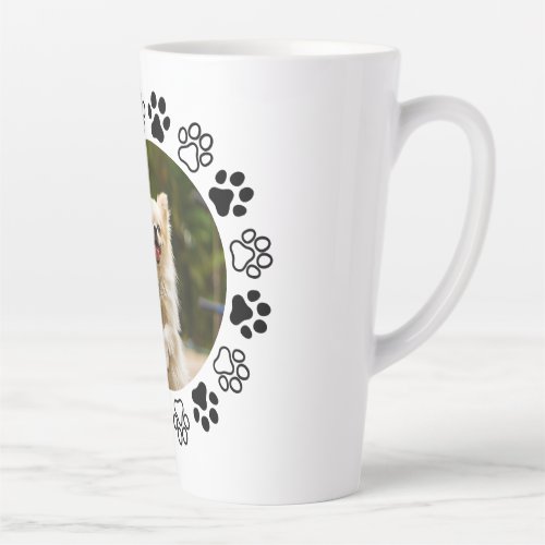 Costumizable dog portrait canine  latte mug