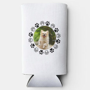 Costumizable dog portrait canine seltzer can cooler
