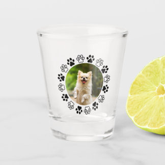 Costumizable dog portrait canine shot glass