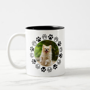 Costumizable dog portrait canine Two-Tone coffee mug