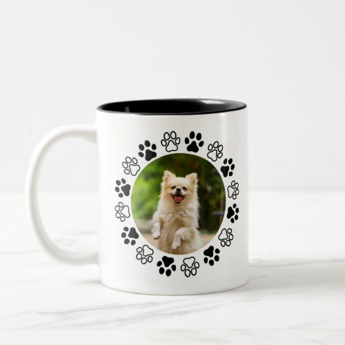 Costumizable dog portrait canine  Two_Tone coffee mug