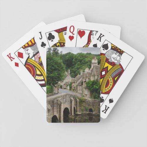 Costwolds town Castle Combe playing cards deck