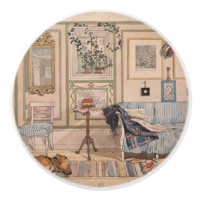 Cosy Corner (by Carl Larsson) Ceramic Knob (Front)