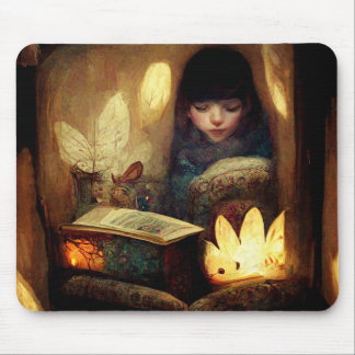 Cosy Fairy Book Nook Mouse Pad