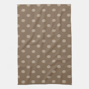 cosy fall pumpkin patterned kitchen towel