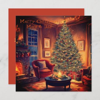 Cosy Fireplace And Christmas Tree | Mom And Dad