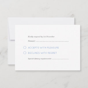 Cosy Ski Winter Beanies and Mittens Meal Choice RSVP Card