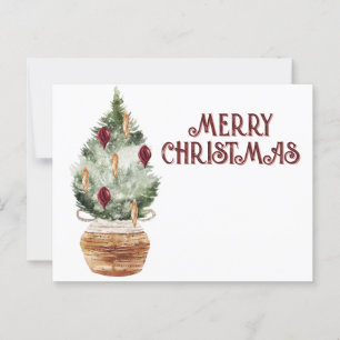 Cosy vintage Christmas tree Postcard