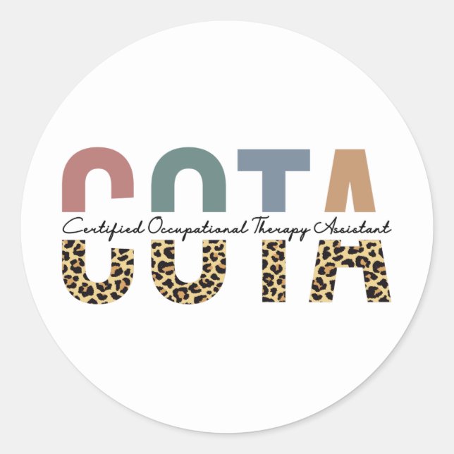 COTA Certified Occupational Therapy Assistant Classic Round Sticker (Front)