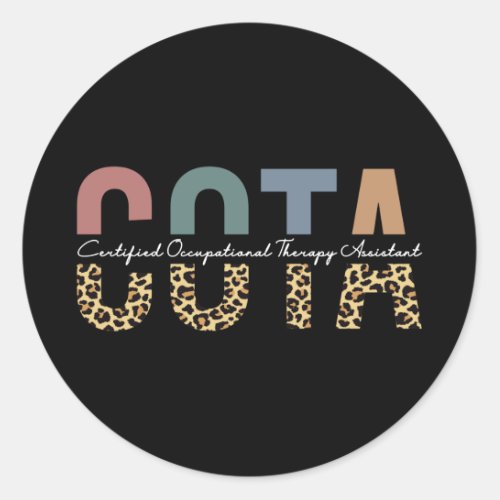 COTA Certified Occupational Therapy Assistant Classic Round Sticker