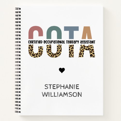 COTA Certified Occupational Therapy Assistant Notebook