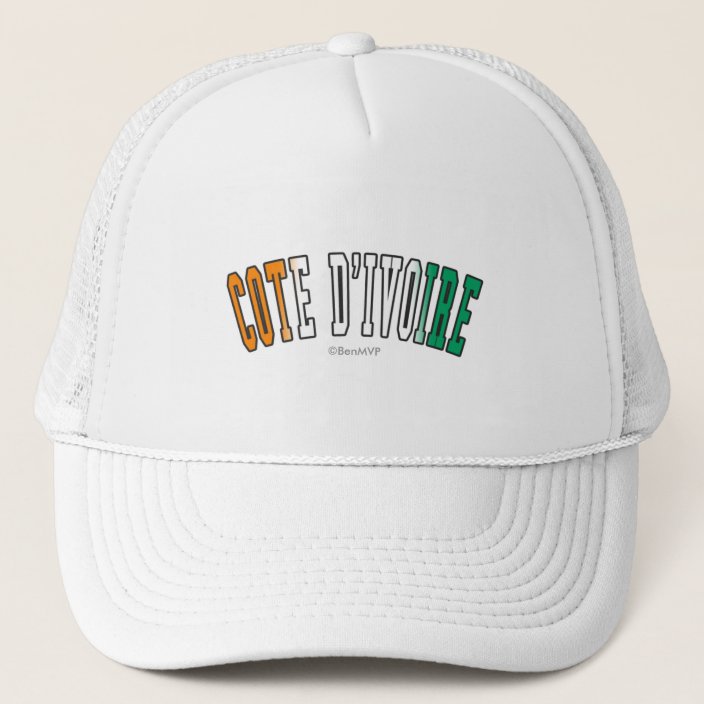 Cote d'Ivoire in National Flag Colors Hat