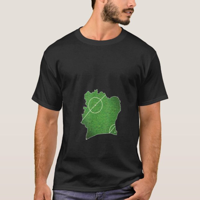 Cote D Ivoire Soccer Football Court T-Shirt (Front)