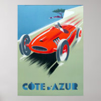 Cote d'Azur Art Deco poster print