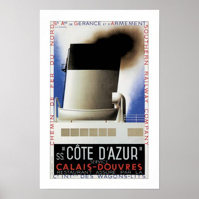 Cote D'Azur Channel Ferry Poster (Front)