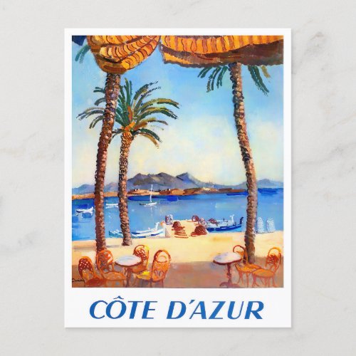 Cote DAzur France vintage travel  Postcard