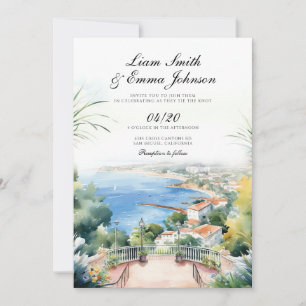 Cote d'Azur France Wedding Invitation