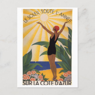 Cote D'Azur Year Round Sunshine Postcard